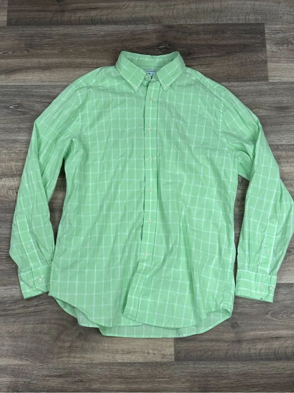 Southern Tide Light Green Linen Blend Button Down Shirt Men’s Large